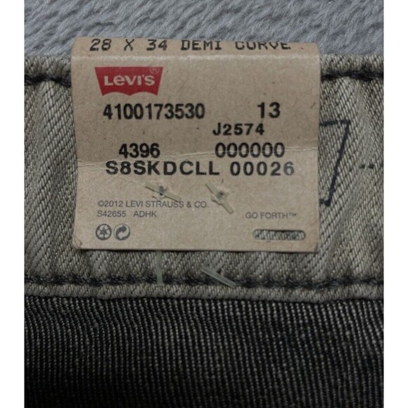 Levi’s Demi Curve ID Women’s Modern Rise Skinny Jeans Sz 28x34 Black Acid Wash - Picture 8 of 13